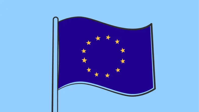 Illustrierte Flagge der Europäischen Union.