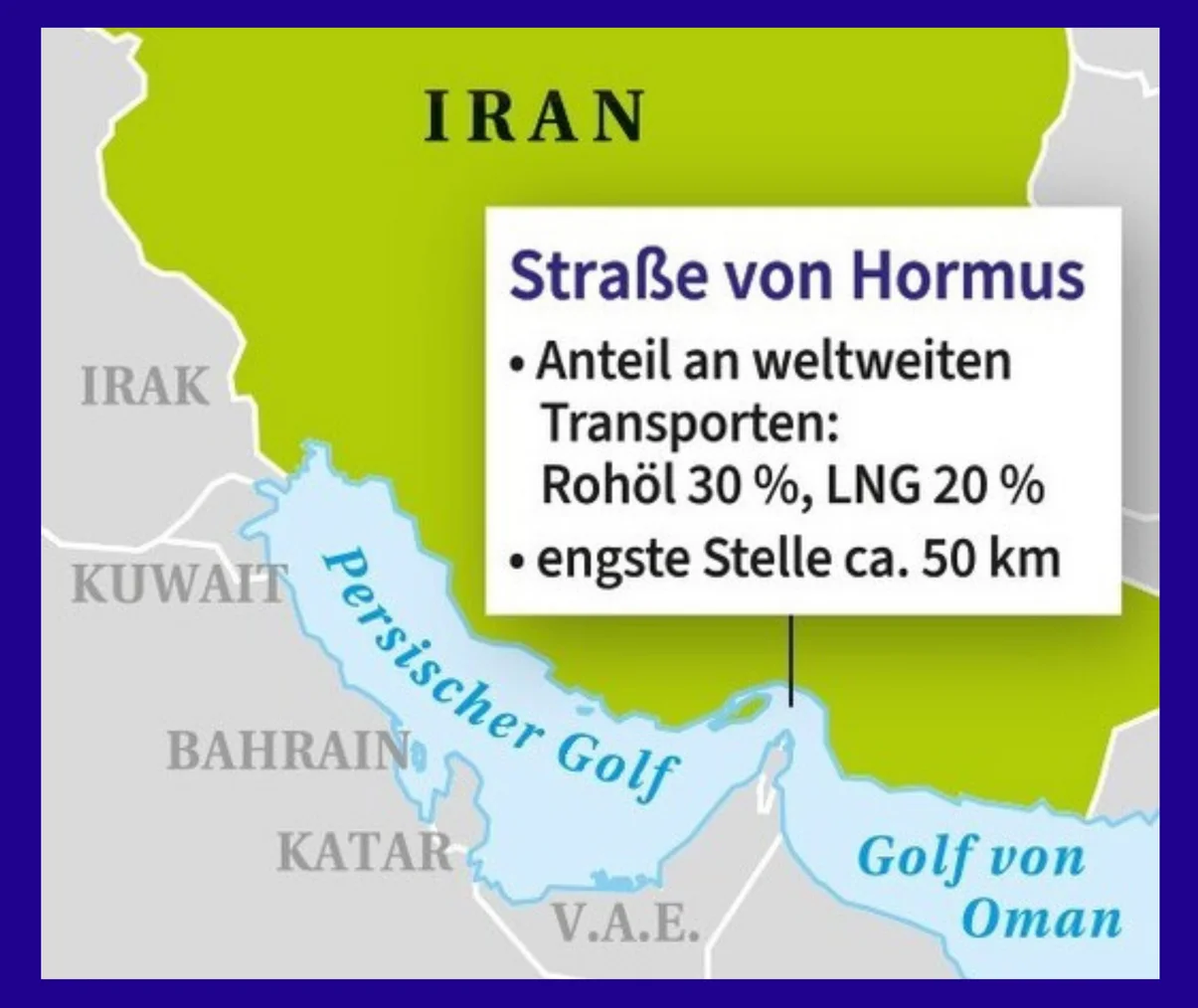 Karte der Straße von Hormus