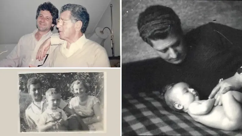 Marcel Reif mit seinem Vater und seiner Mutter.