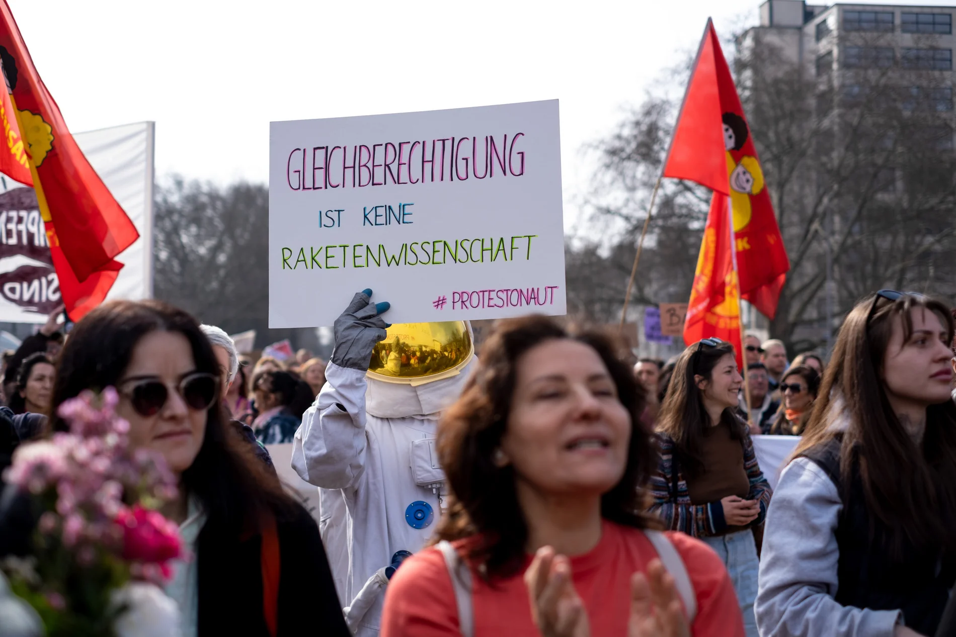 Demonstrationen anlässlich des Internationalen Frauentages