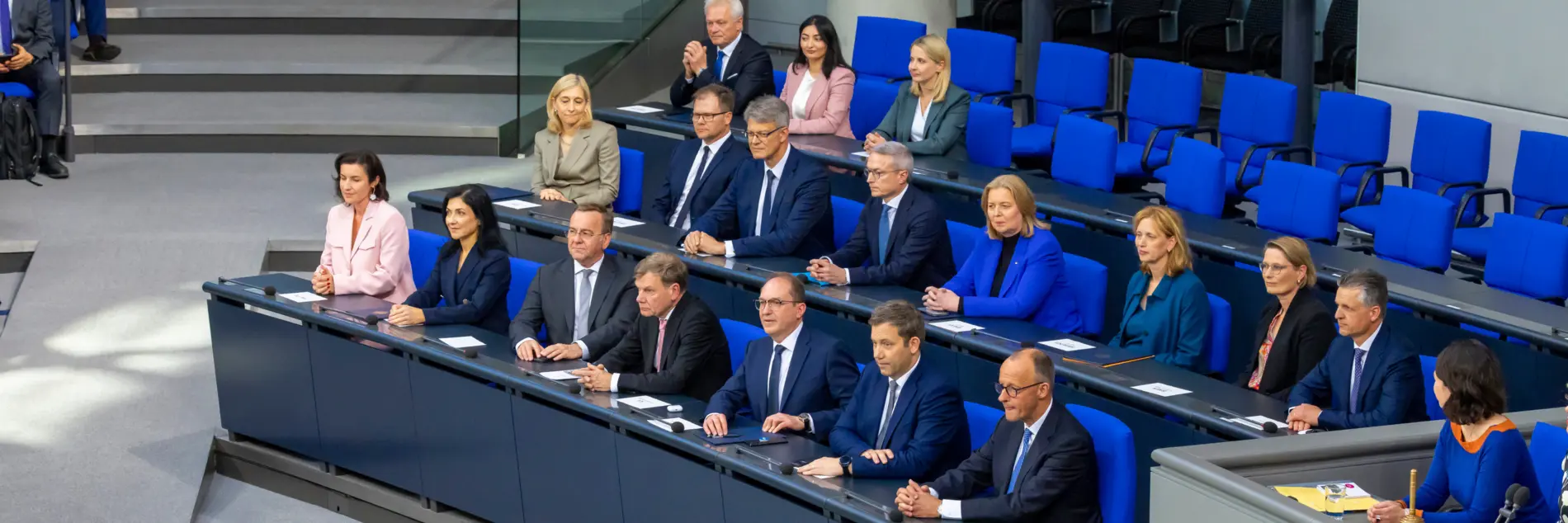 Die neue schwarz-rote Koalition Blick auf die Regierungsbank