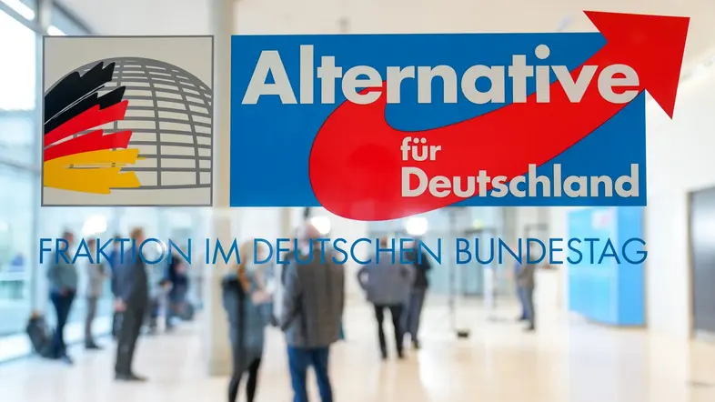 AfD-Logo am Fraktionssaal