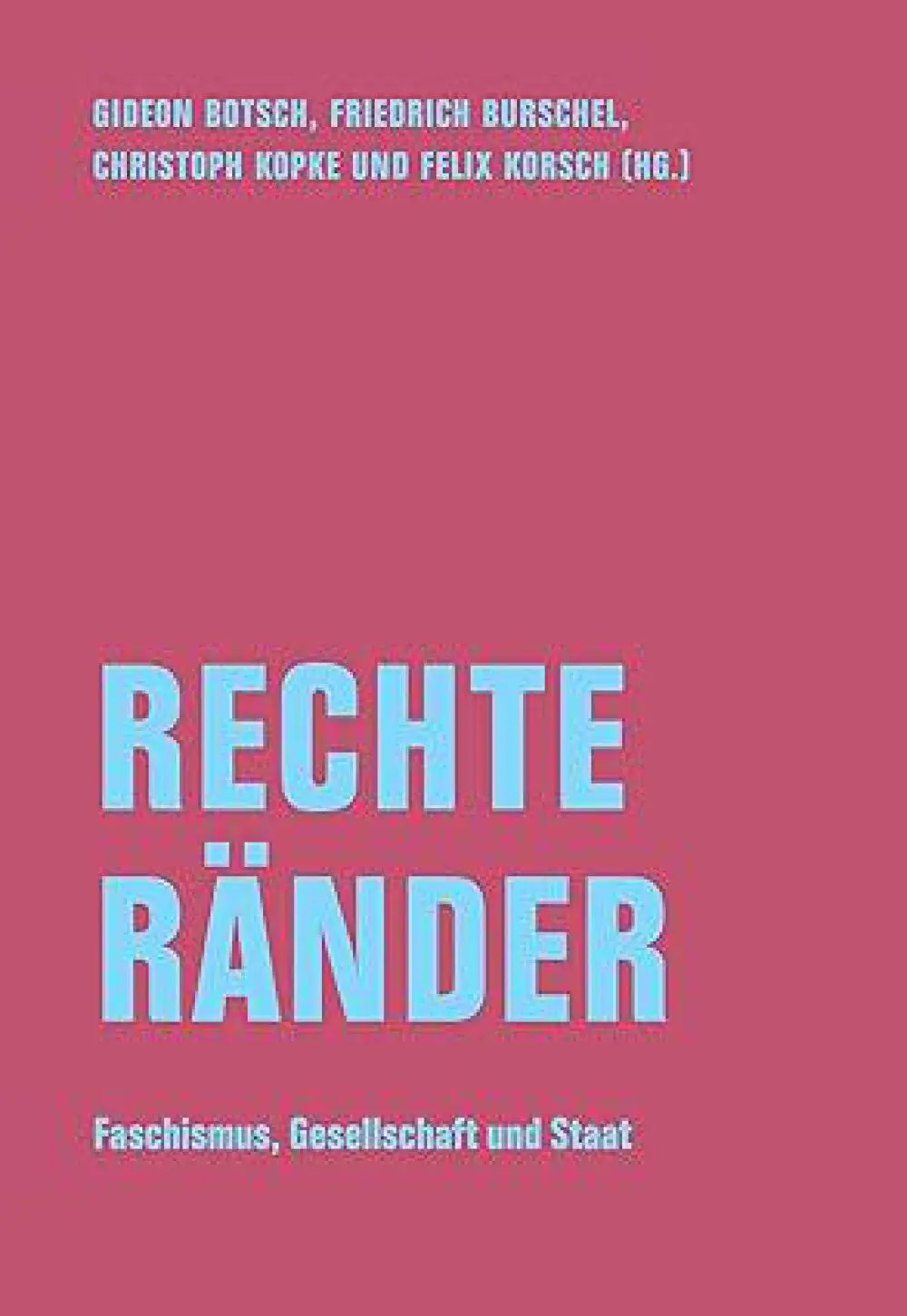 Cover von "Rechte Ränder"