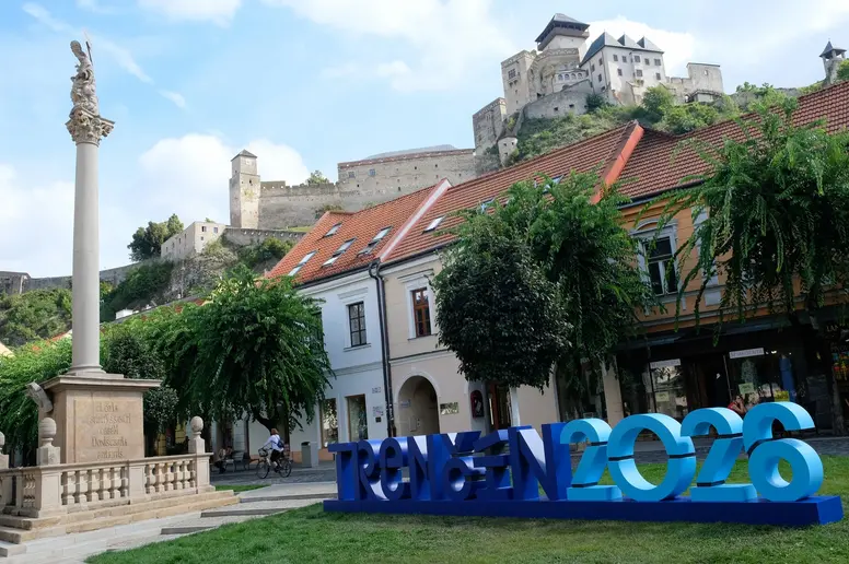 Blick auf die Altstadt in Trencin