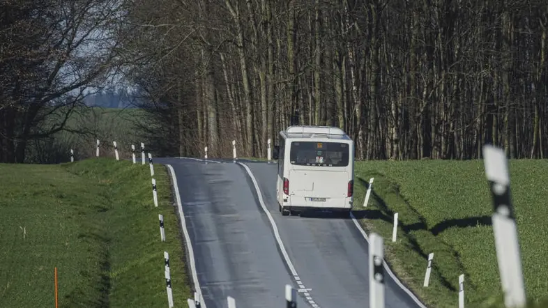 Ein Linienbus, aufgenommen in Pfaffendorf