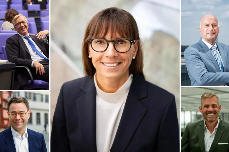 Collage der fünf im Text thematisierten Abgeordneten