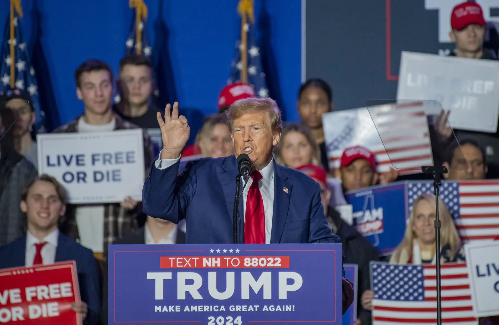 Donald Trump EX-Präsident Donald Trump bei einem Wahlkampfauftritt