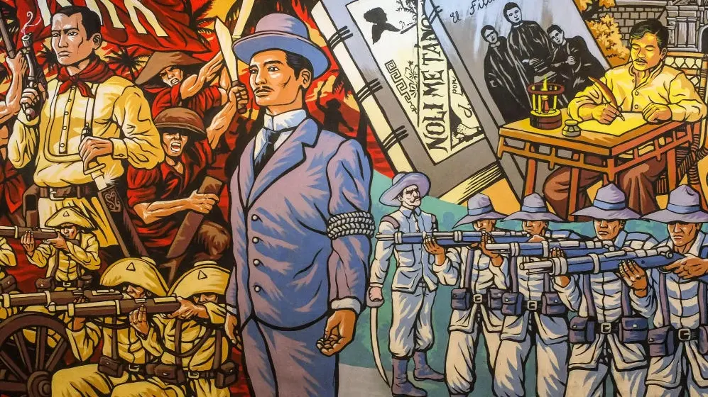 Manilas Nationalheld José Rizal Wandgemälde in Manila zu Ehren des Nationalhelden José Rizal.