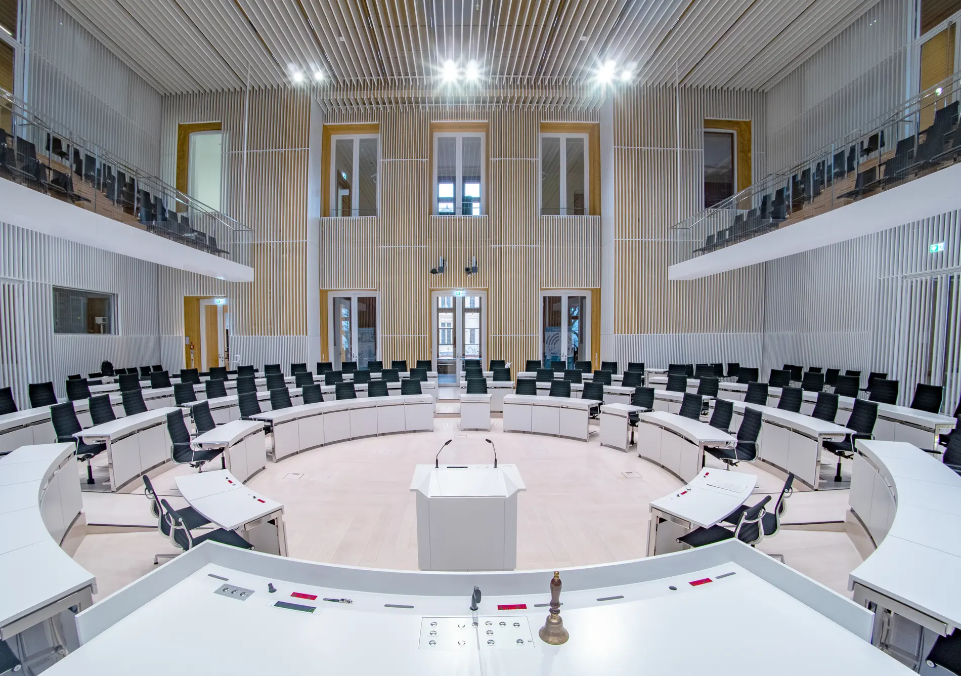 Plenarsaal des Landtages in Schwerin