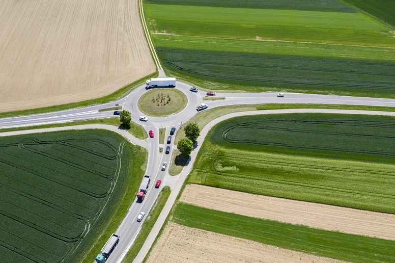 Straßenansicht von oben