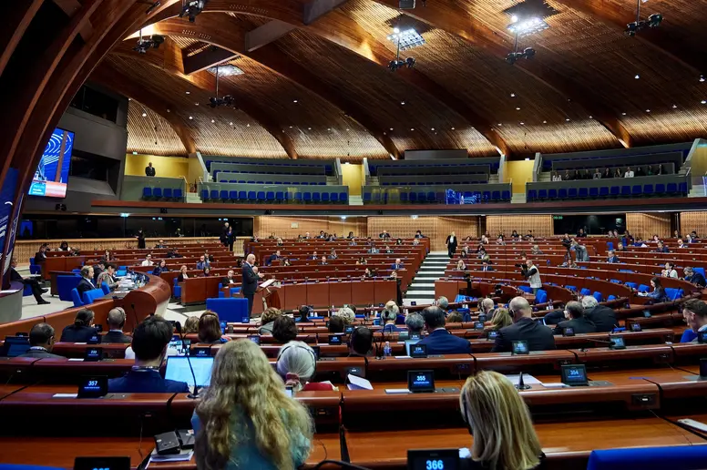 Blick in den Plenarsaal der Parlamentarischen Versammlung des Europarats