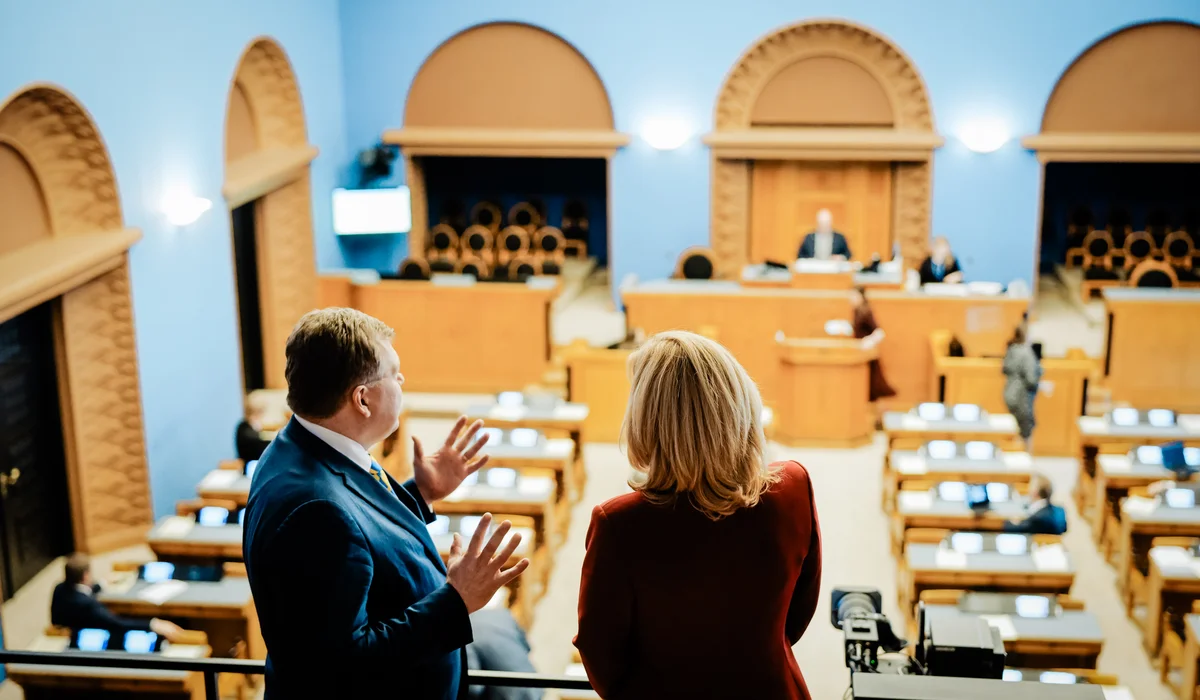 Klöckner im estnischen Parlament