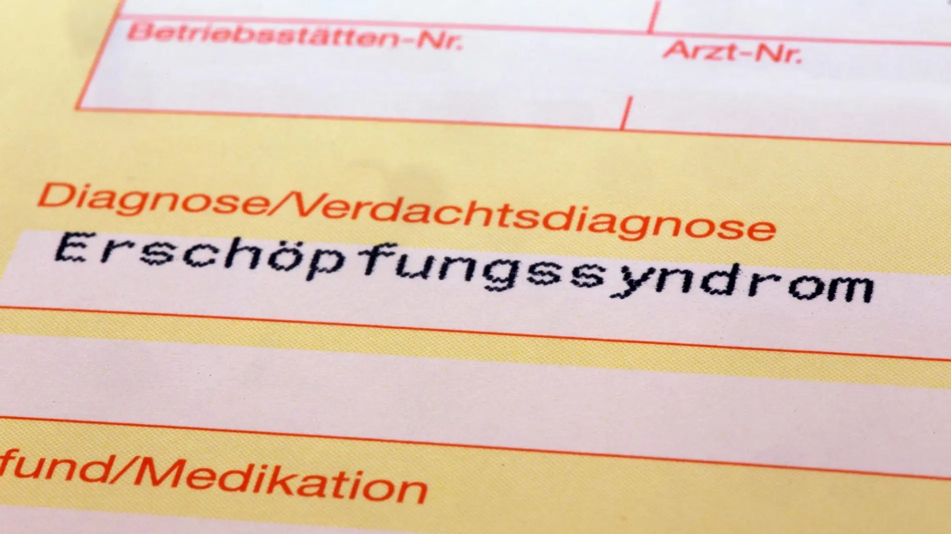 Diagnose Erschöpfungssyndrom Krankenschein