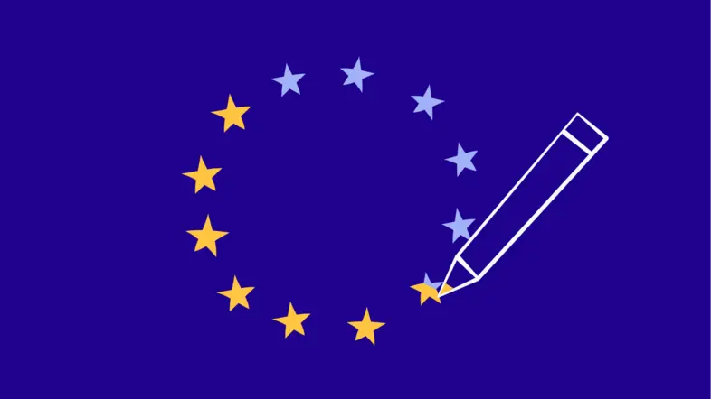 Ein Abbild der Flagge der Europäischen Union