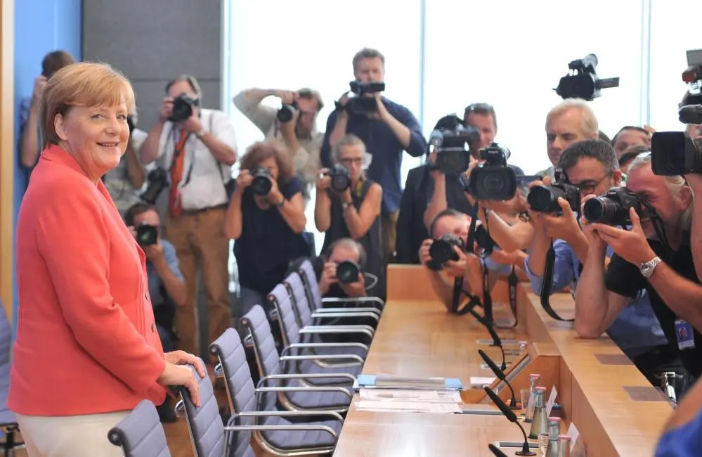 Angela Merkel Angela Merkel bei einer Pressekonferenz
