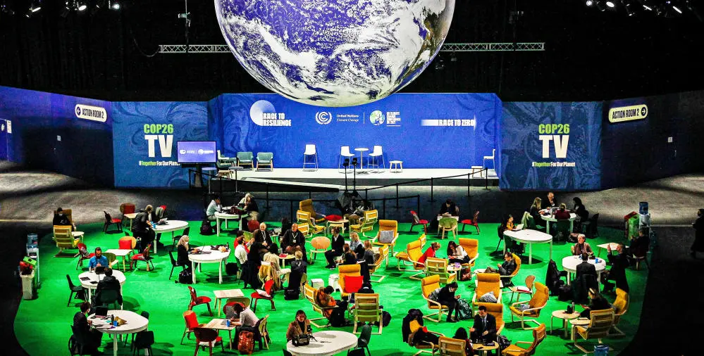 Blick in die "Action Zone" der UN-Klimakonferenz in Glasgow