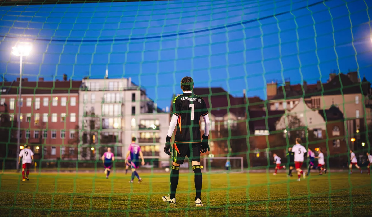 Torwart des FC Bundestag beim Spiel