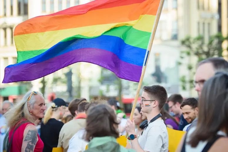 Demonstranten am Tag gegen Homophobie