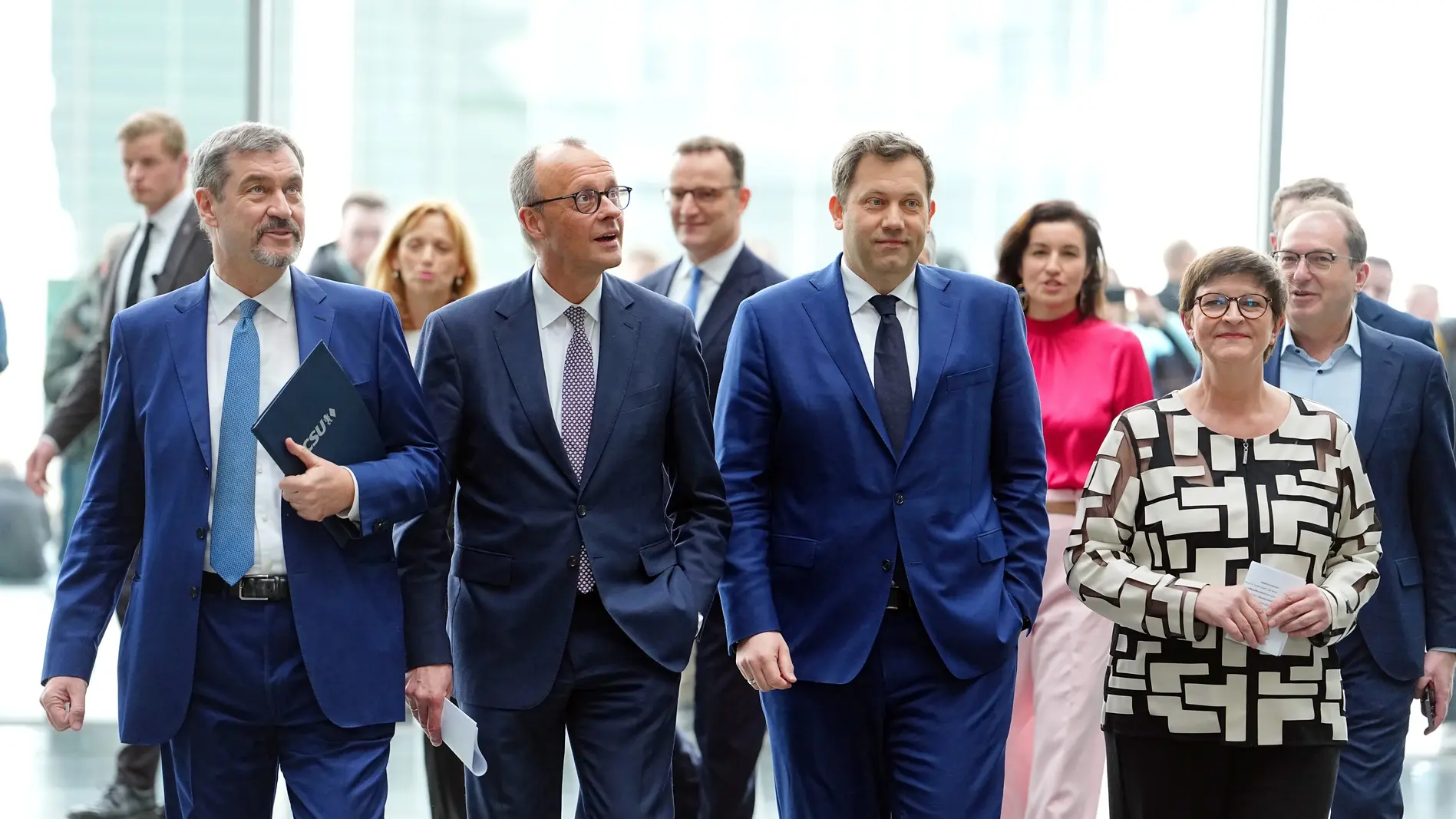 Pressekonferenz der Parteivorsitzenden im Paul-Löbe-Haus