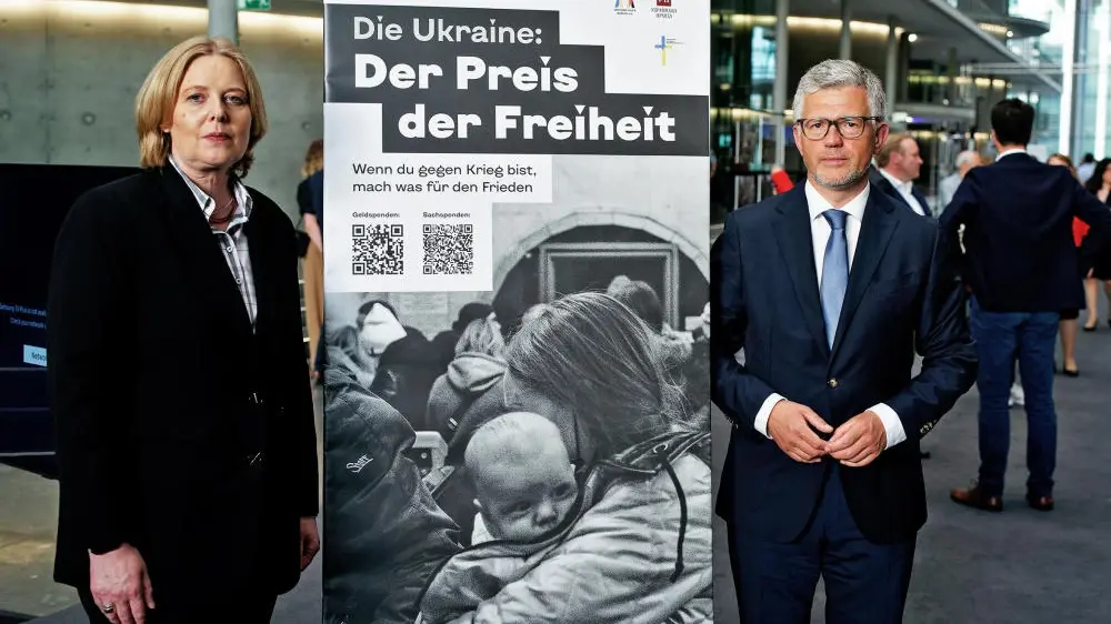 Bärbel Bas mit dem Botschafter der Ukraine in Deutschland, Andrij Melnyk
