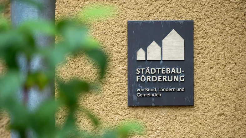 Hinweistafel zur Städtebauförderung