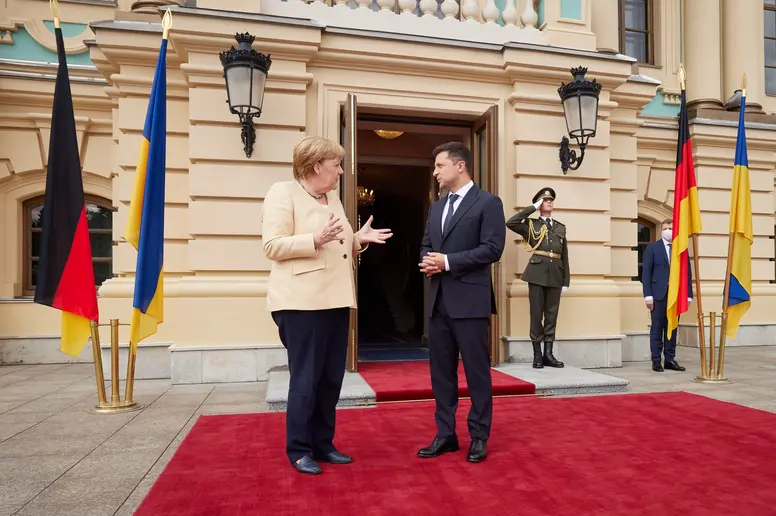 Angela Merkel und Wolodymyr Selenskyj