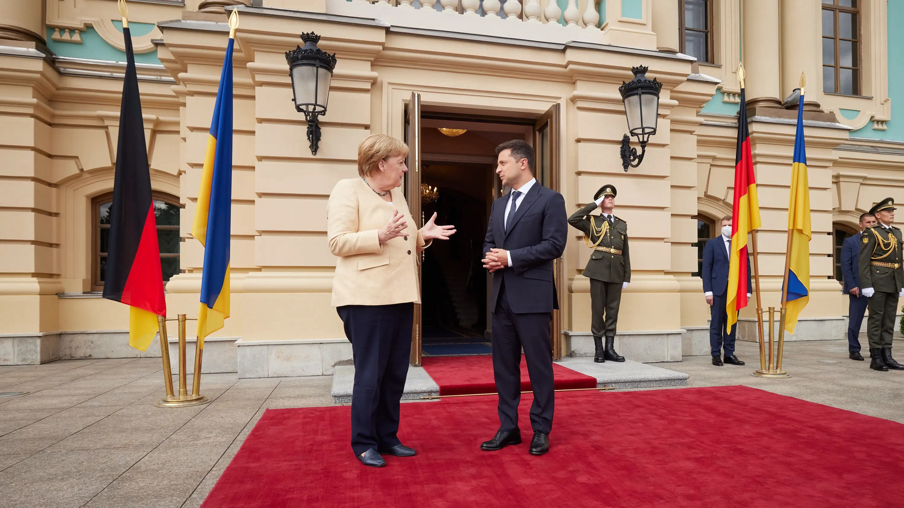 Angela Merkel und Wolodymyr Selenskyj