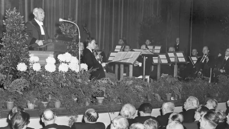 Hermann Höpker-Aschoff während der Feierstunde