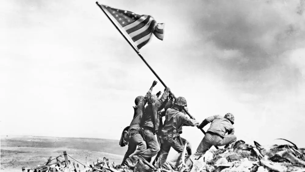 Iiwojima-Schlacht 1945 Szene aus der Iiwojima-Schlacht in 1945