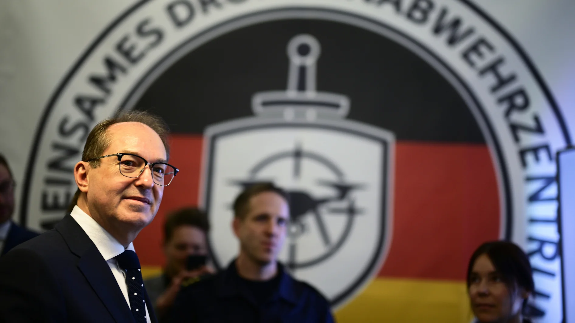 Bundesinnenminister Alexander Dobrindt (CSU) am vergangenen Mittwoch bei der Eröffnung des Gemeinsamen Drohnenabwehrzentrums