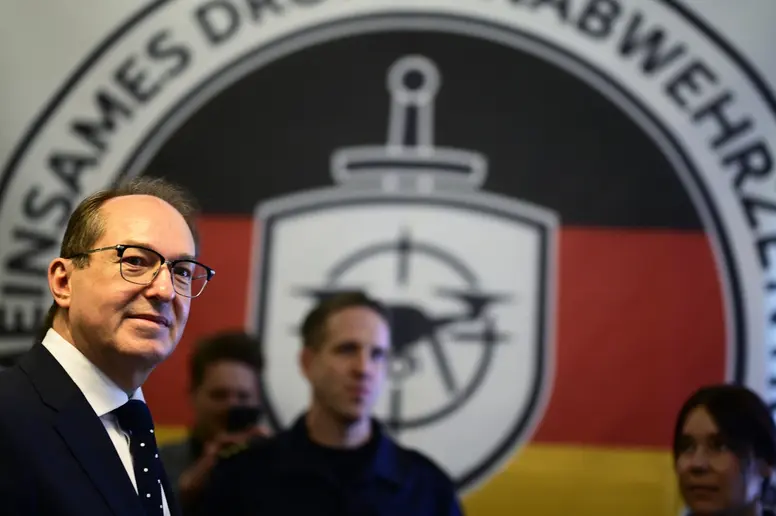 Bundesinnenminister Alexander Dobrindt (CSU) am vergangenen Mittwoch bei der Eröffnung des Gemeinsamen Drohnenabwehrzentrums