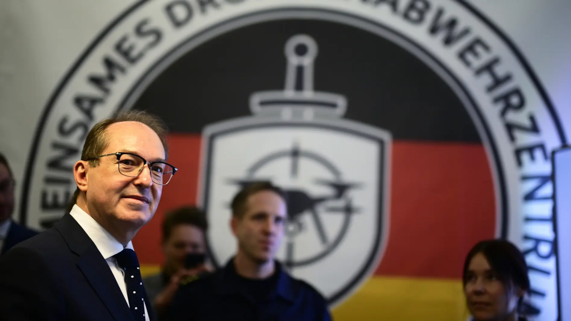 Bundesinnenminister Alexander Dobrindt (CSU) am vergangenen Mittwoch bei der Eröffnung des Gemeinsamen Drohnenabwehrzentrums