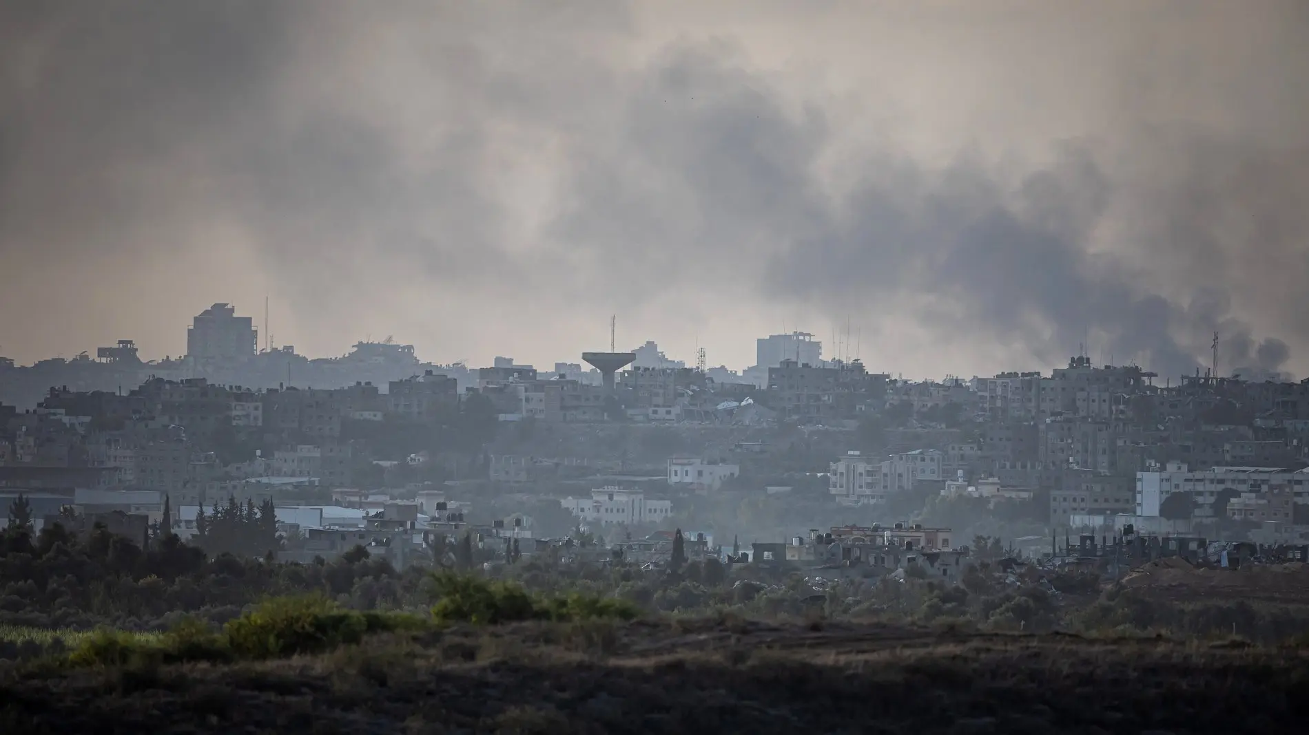 Blick auf den Gazastreifen Blick aus der Ferne auf den Gazastreifen