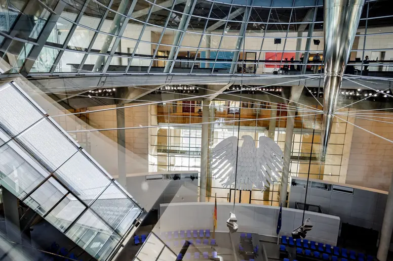 Blick in das Plenum des Bundestages