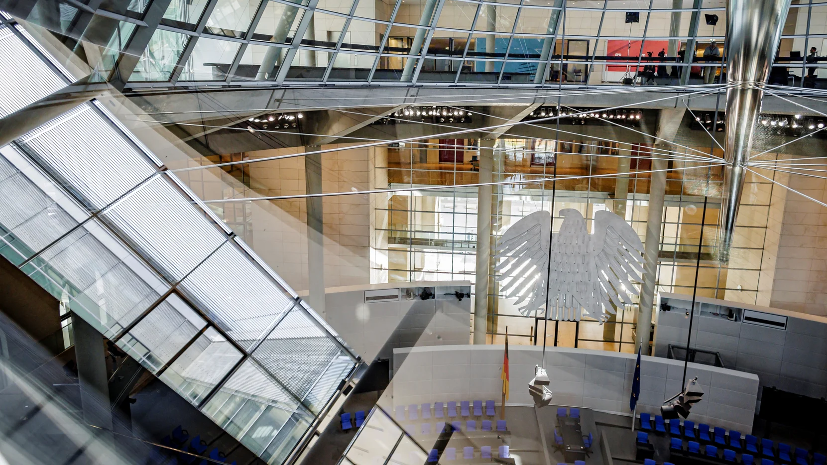 Blick in das Plenum des Bundestages