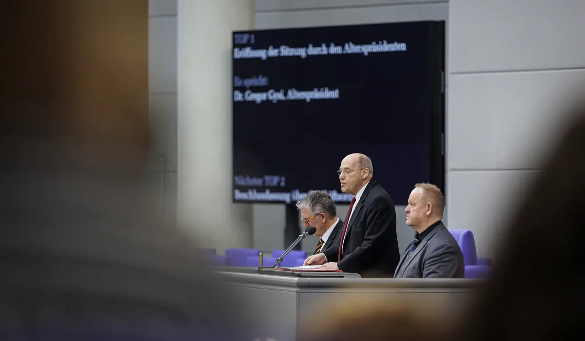 Gregor Gysi bei der Eröffnungsrede