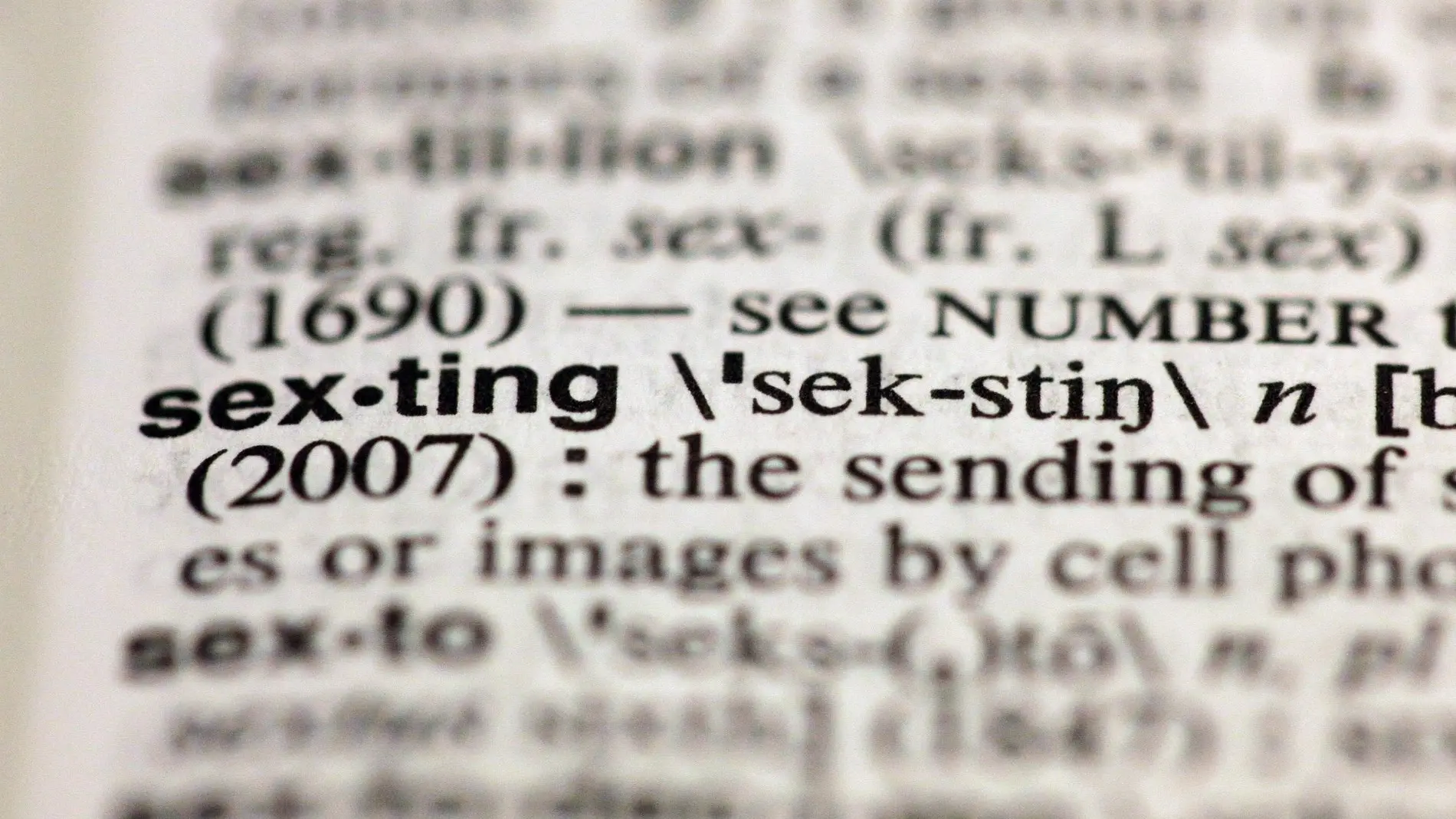 Ein Wörterbucheintrag zum Begriff Sexting