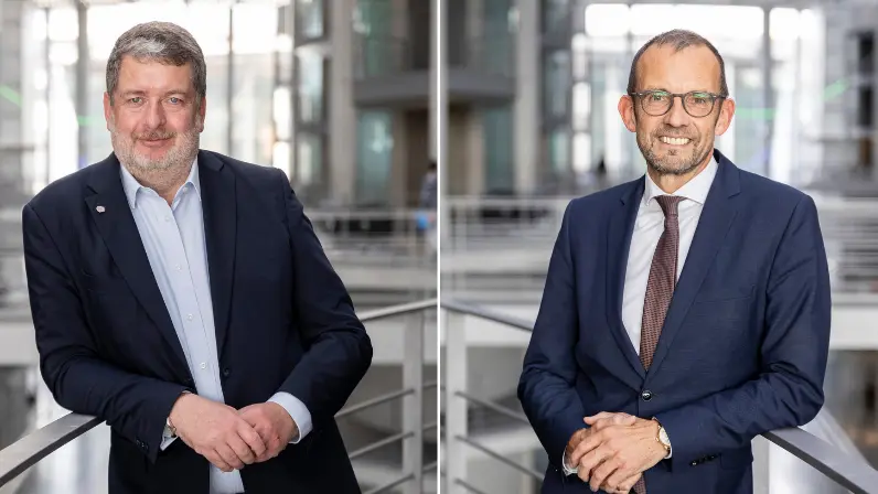 Collage: Jörg Nürnberger und Thomas Röwekamp im Porträt