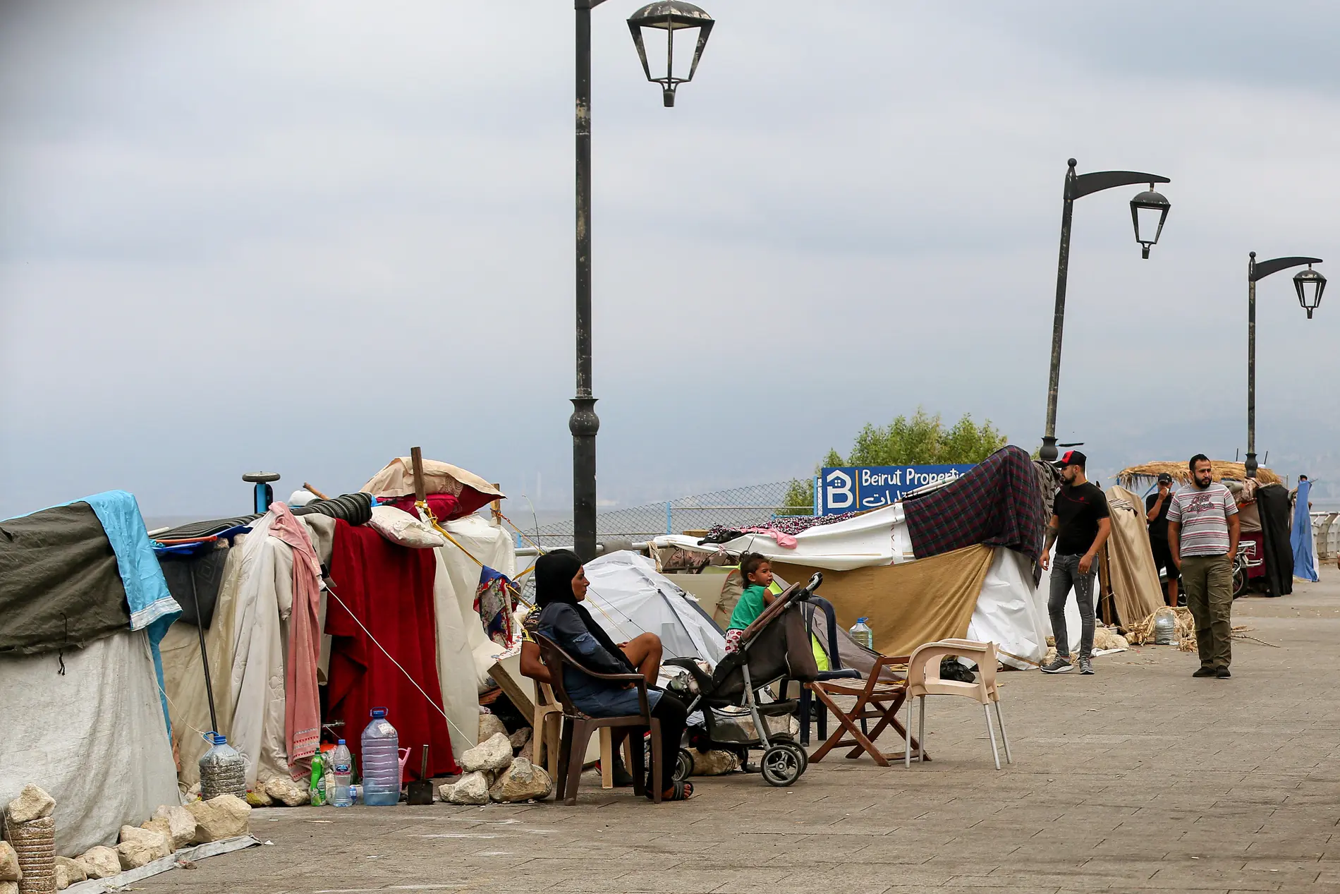 Furcht vor einem zweiten Gaza Ein Zeltlager am Strand
