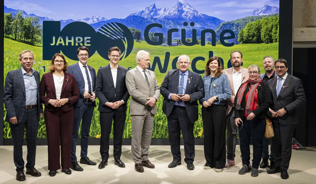 Gruppenfoto des Ausschusses für Landwirtschaft auf der Grünen Woche
