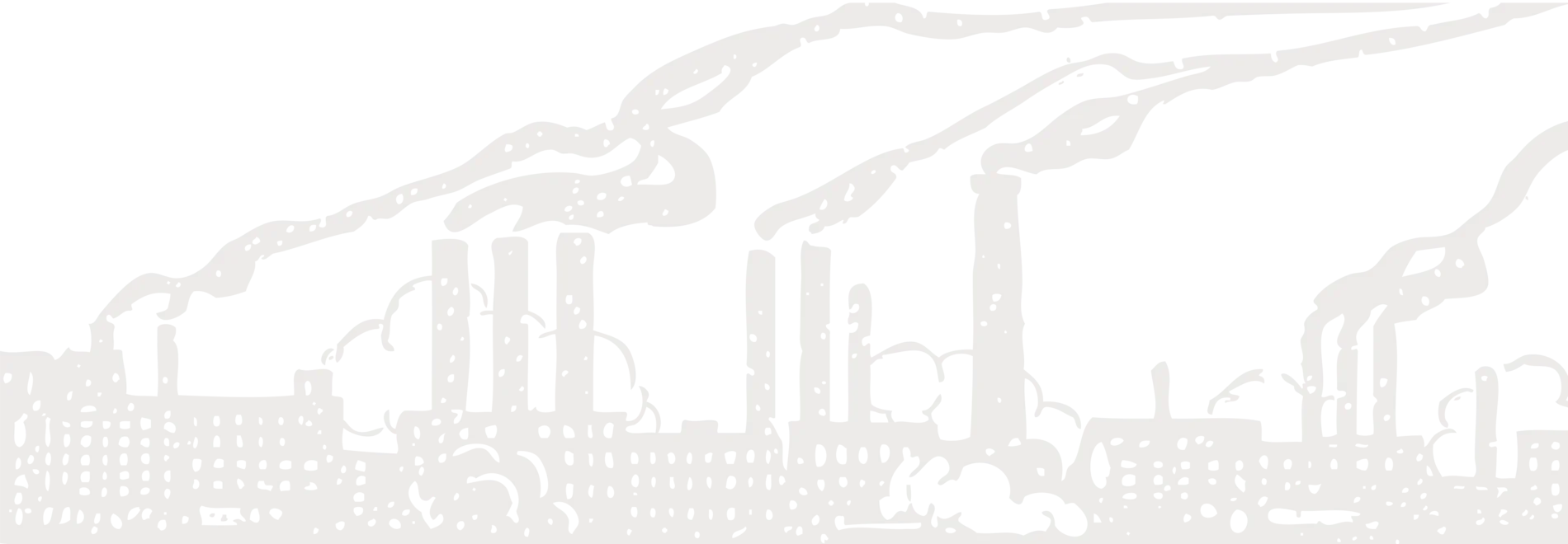 Illustration Fabriken mit qualmenden Schornsteinen