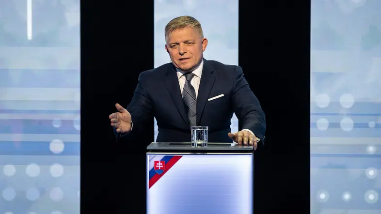 Das Bild zeigt den slowakischen Politiker Robert Fico. 