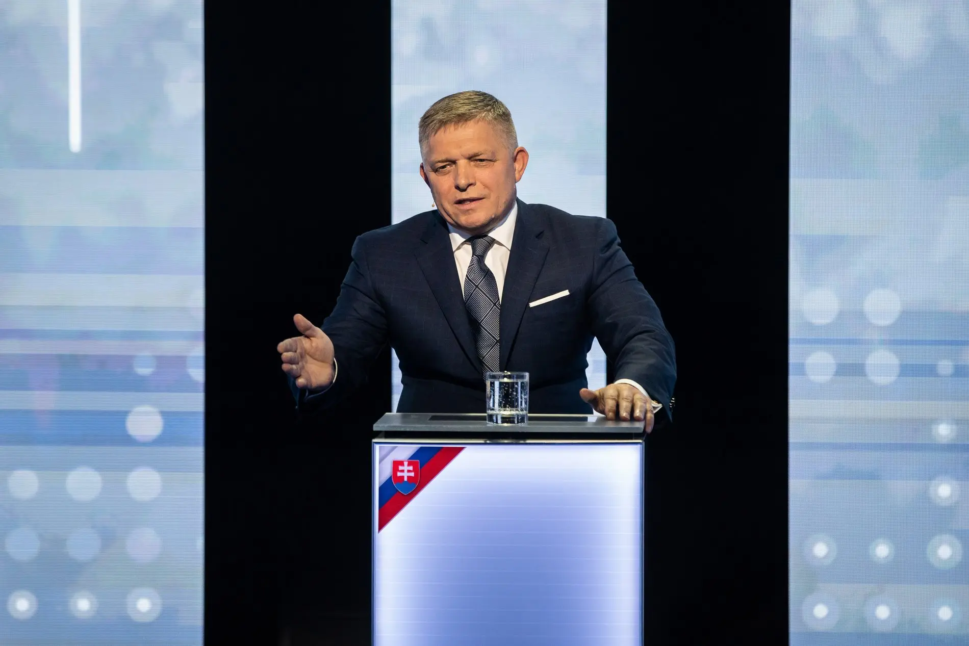 Das Bild zeigt den slowakischen Politiker Robert Fico. 