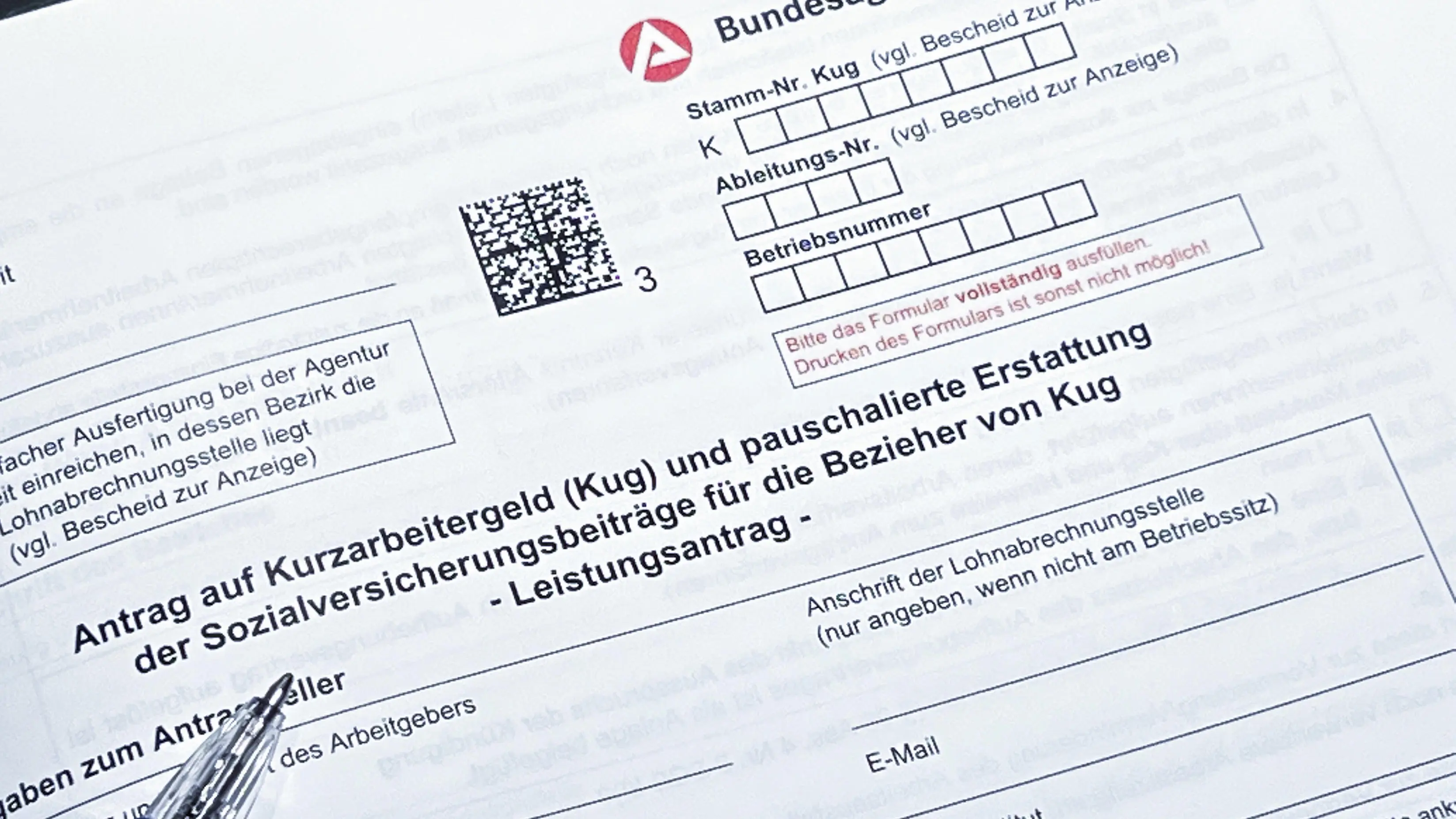 Kurzarbeitergeld für Arbeitnehmer Antrag auf Kurzarbeitergeld