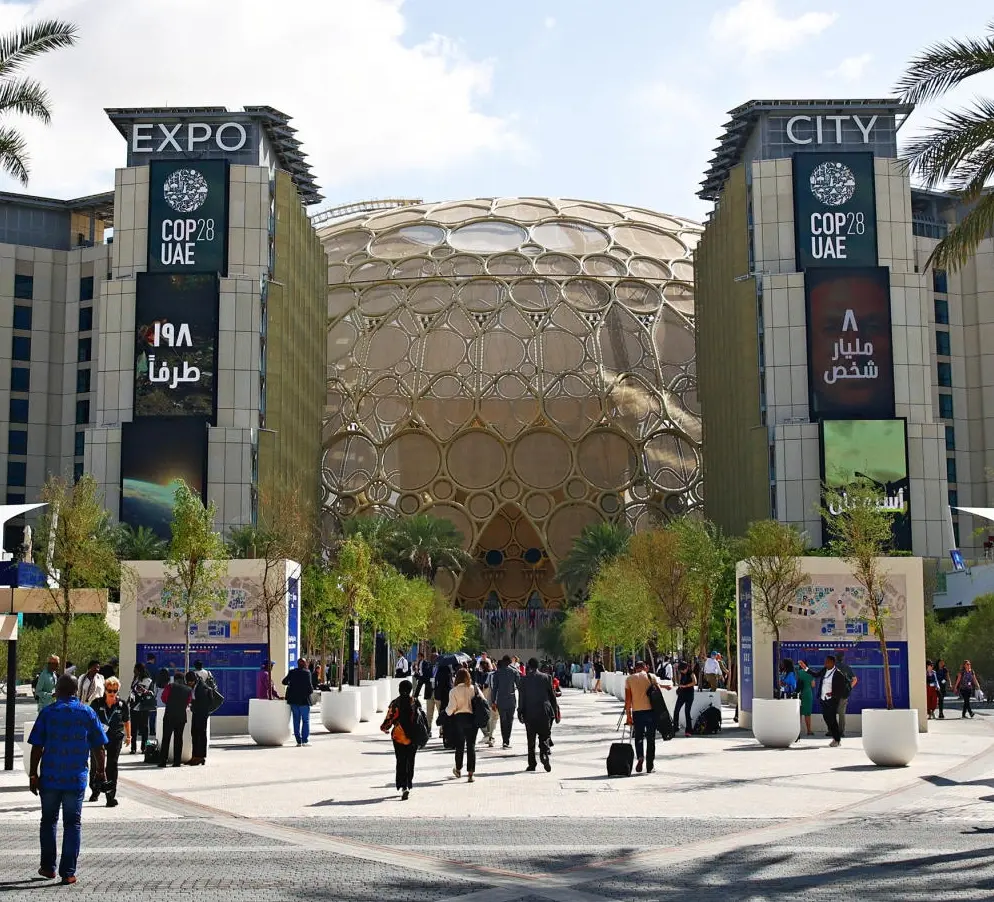 Konferenzzentrum der Weltklimakonferenz in Dubai