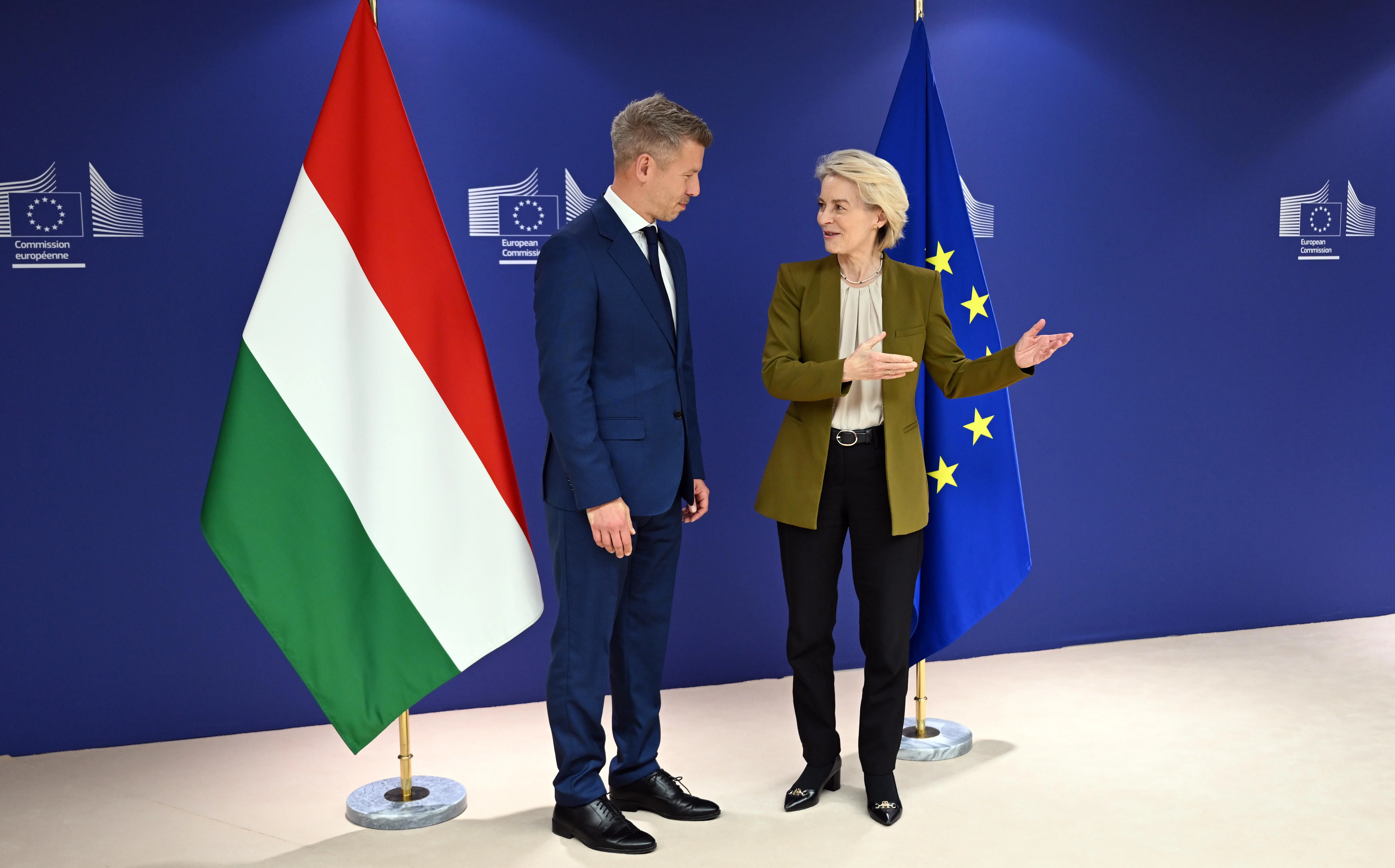 Péter Magyar im Gespräch mit Ursula von der Leyen