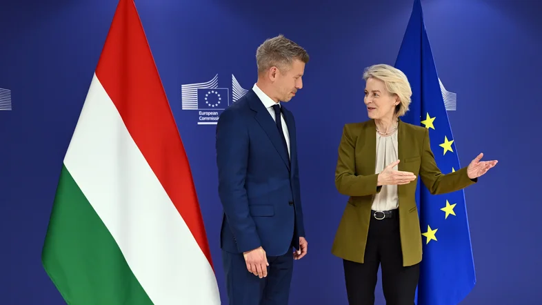 Péter Magyar im Gespräch mit Ursula von der Leyen