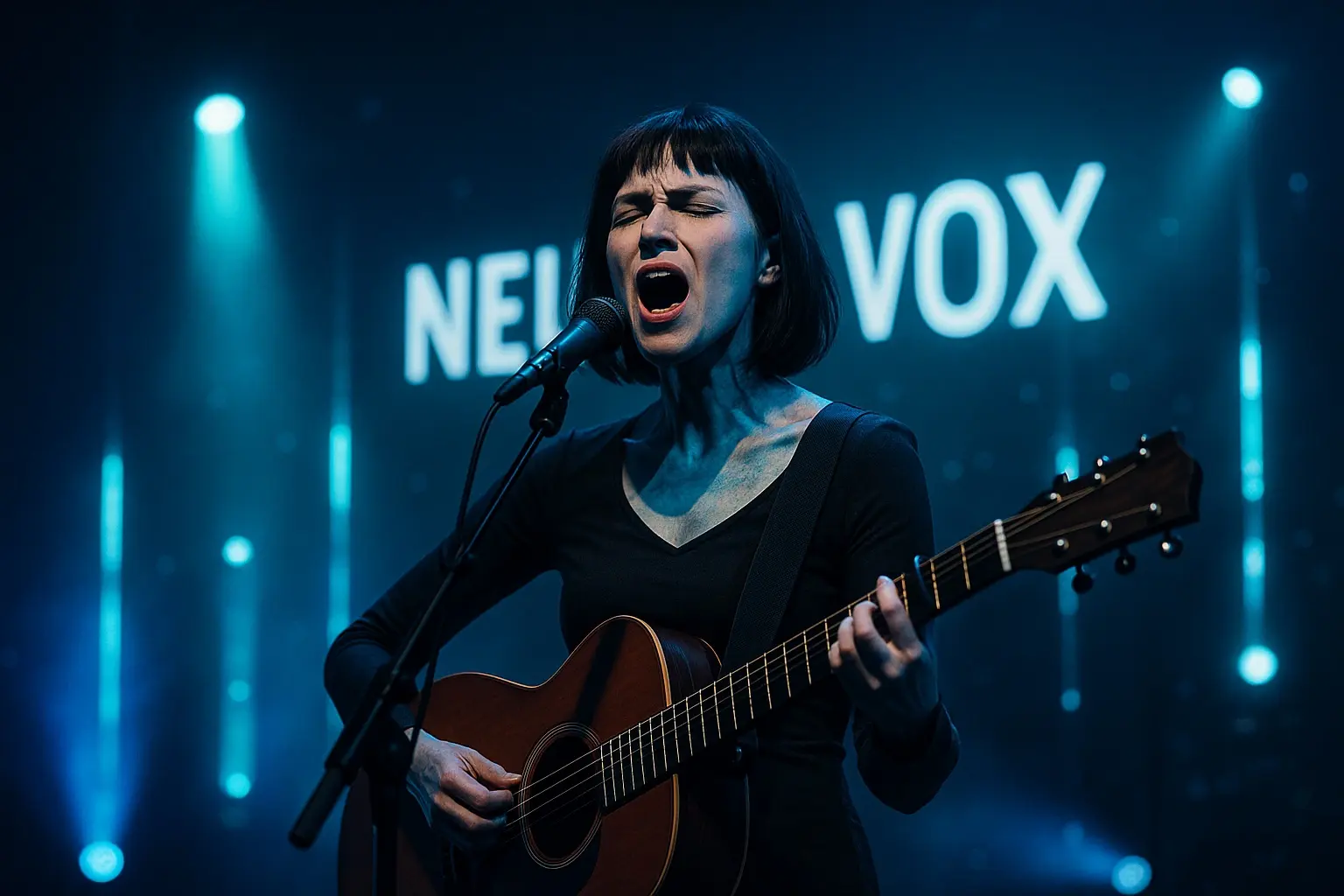 KI-generiertes Bild einer Sängerin