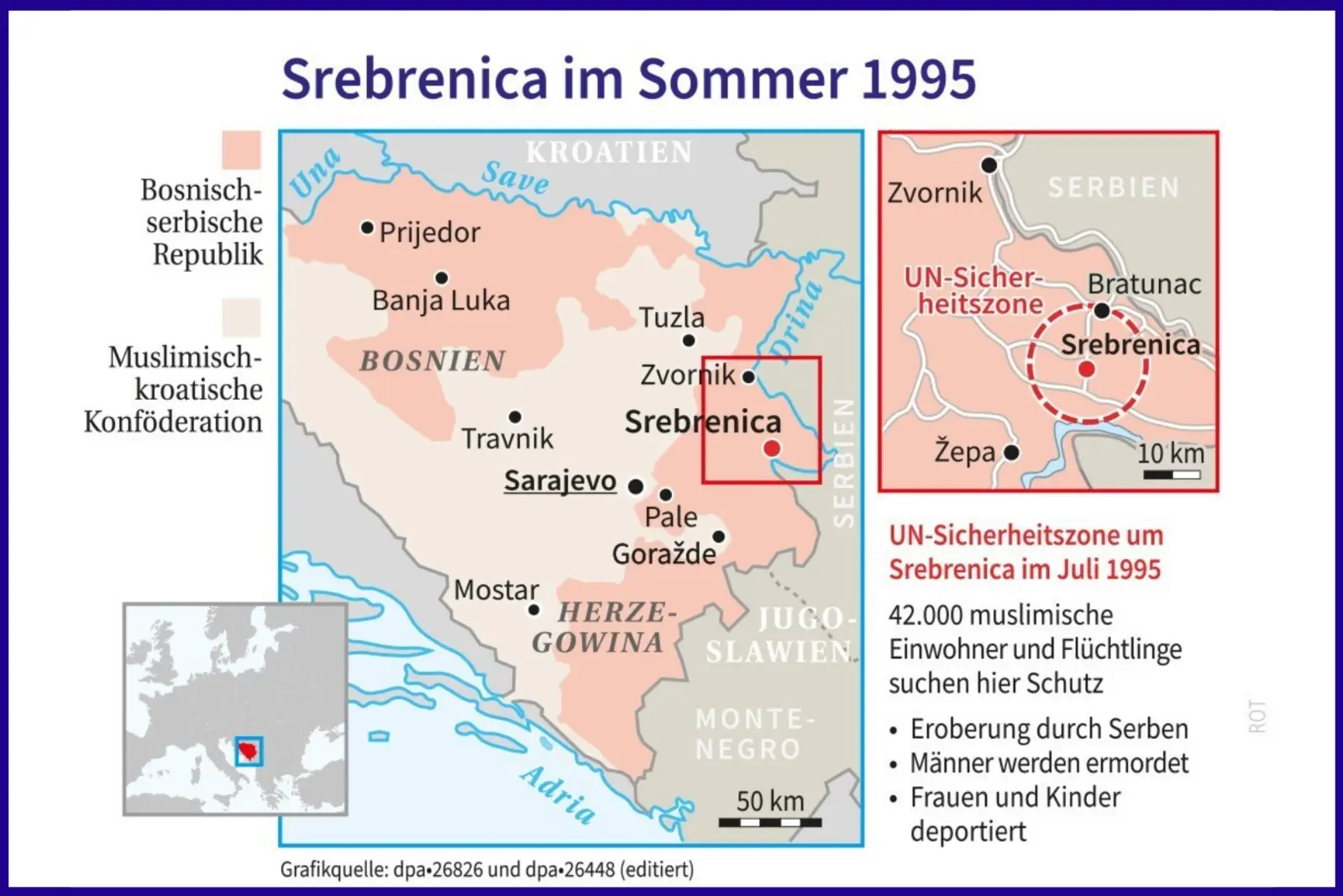 Grafik Srebrenica im Sommer 1995
