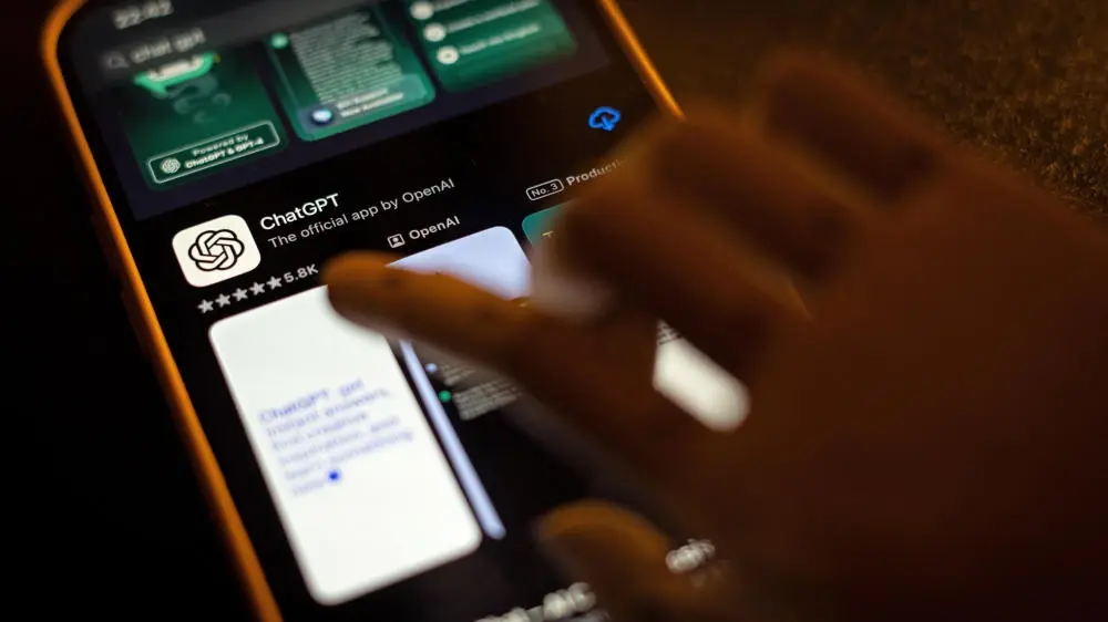 Die App Chat GPT Die App Chat GPT auf einem Smartphone